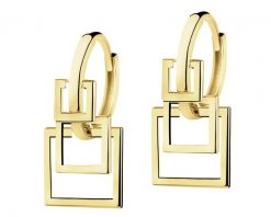 Złote kolczyki - kwadraty. Żółte kolczyki Apart, złote. Za 2,869.00 zł.