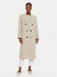 Marella Płaszcz wełniany Acacia 2423016014 Beżowy Regular Fit. Brązowe płaszcze Marella, na zimę, bez wzorów, z wełny, bez kaptura. Za 2,249.00 zł.