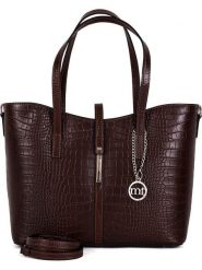 Mia Tomazzi Skórzana torebka "Valbrona" w kolorze brązowym - 40 x 27 x 14 cm rozmiar: onesize. Brązowe torby na ramię Mia Tomazzi, bez wzorów, z materiału, na ramię, bez dodatków. Za 369.99 zł.