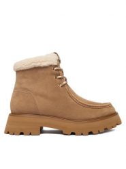 MICHAEL Michael Kors Botki Cade 40F5CAFE5S Beżowy. Brązowe botki MICHAEL Michael Kors, bez wzorów, ze skóry, bez obcasa, na płaskiej podeszwie, bez zapięcia. Za 879.99 zł.