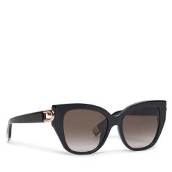 Okulary przeciwsłoneczne Furla. Czarne okulary przeciwsłoneczne Furla, bez wzorów. Za 689.99 zł.