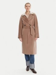 Weekend Max Mara Płaszcz wełniany Resina 2525016031 Brązowy Regular Fit. Brązowe płaszcze Weekend Max Mara, na zimę, bez wzorów, z wełny, bez kaptura. Za 3,469.00 zł.