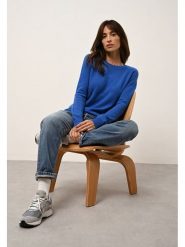 Just Cashmere Kaszmirowy sweter "Helen" w kolorze niebieskim rozmiar: XXL. Niebieskie swetry Just Cashmere, xxl, bez wzorów, z kaszmiru, bez ramiączek. Za 355.78 zł.