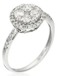 DIAMANTA Złoty pierścionek "Pompadour" z diamentami rozmiar: 54. Szare pierścionki DIAMANTA, z diamentem, złote. Za 5,611.99 zł.