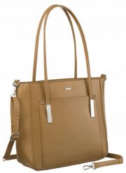 Shopperka damska Rovicky R-072-03 beżowa. Brązowe shopper ROVICKY, bez wzorów, ze skóry ekologicznej, klasyczne, bez dodatków. Za 77.89 zł.