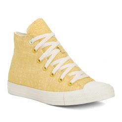 Trampki damskie Converse Chuck Taylor All Star Hi. Żółte obuwie sportowe Converse, bez zapięcia. Za 229.99 zł.