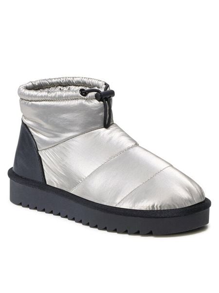 Jenny Fairy Botki WS5918-10 Srebrny. Szare botki Jenny Fairy, bez wzorów, z materiału, bez obcasa, na płaskiej podeszwie, bez zapięcia. Za 139.99 zł.