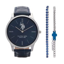 Zestaw zegarek i bransoletka U.S. Polo Assn. Niebieskie zegarki U.S. Polo Assn. Za 549.99 zł.