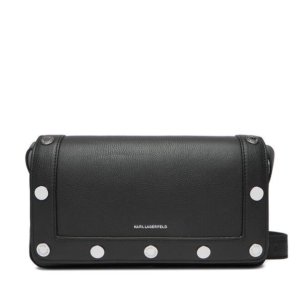 Torebka KARL LAGERFELD. Czarne listonoszki KARL LAGERFELD, bez wzorów, bez dodatków. Za 789.99 zł.