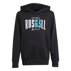 Bluza z kapturem Mercedes - AMG Petronas Formula One Team George Russell. Czarne bluzy Adidas, m, bez wzorów, z kapturem. Za 259.00 zł.