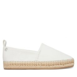 Espadryle Calvin Klein. Białe espadryle Calvin Klein, bez wzorów, bez obcasa, bez zapięcia. Za 329.99 zł.