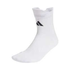 Skarpety z wzmocnieniem adidas RunX. Białe skarpety Adidas, w ażurowe wzory, z materiału. Za 58.99 zł.