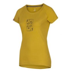 Koszulka damska Ocun Raglan T yellow. Żółte bluzki Ocun, s, bez wzorów, sportowe, bez kołnierzyka, bez ramiączek. Za 178.50 zł.