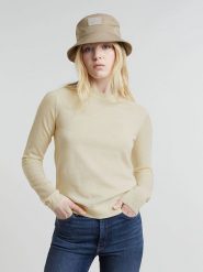 G-Star Sweter w kolorze kremowym rozmiar: S. Brązowe swetry G-Star, s, bez wzorów, z wełny, bez ramiączek. Za 206.91 zł.