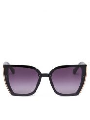 JENNY Okulary przeciwsłoneczne 4WF-009-SS25 Czarny. Czarne okulary przeciwsłoneczne Jenny, bez wzorów, z tworzywa sztucznego. Za 49.99 zł.