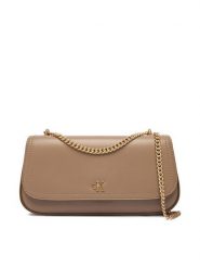 Calvin Klein Torebka Ck Convertible Chain Small Bag LV04F3172G Beżowy. Brązowe torebki klasyczne Calvin Klein, bez wzorów, ze skóry, bez dodatków. Za 529.99 zł.