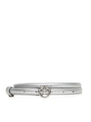 PINKO Pasek Damski Love Berry H1 Belt AI 25-26 PLT01 102148 A0F1 Srebrny. Szare paski Pinko, bez wzorów, ze skóry. Za 409.99 zł.