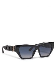 Guess Okulary przeciwsłoneczne GU00111 Czarny. Czarne okulary przeciwsłoneczne Guess, z aplikacjami, z tworzywa sztucznego. Za 389.99 zł.