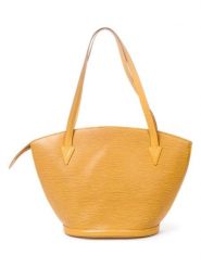 Louis Vuitton Skórzana torebka w kolorze żółtym - 26 x 30 x 17 cm rozmiar: onesize. Żółte torby na ramię Louis Vuitton, bez wzorów, z materiału, na ramię, bez dodatków. Za 2,696.99 zł.