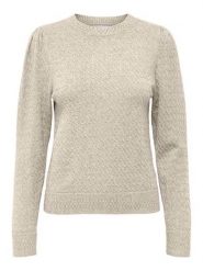 ONLY Sweter w kolorze kremowym rozmiar: XL. Brązowe swetry Only, xl, bez wzorów, ze splotem, bez ramiączek. Za 70.41 zł.