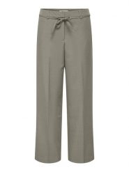 ONLY Spodnie w kolorze khaki rozmiar: 36/L32. Brązowe spodnie materiałowe Only, l, bez wzorów, z materiału, z podwyższonym stanem. Za 105.45 zł.