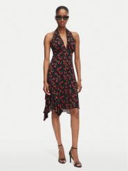 Guess Sukienka codzienna W6YKAV K6706 Czarny Regular Fit. Czarne sukienki Guess, na co dzień, s, z aplikacjami, z syntetyku, bez kołnierzyka, bez ramiączek, proste. Za 614.99 zł.
