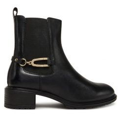 Botki Ara. Czarne botki Ara, bez wzorów, bez obcasa, na słupku, bez zapięcia. Za 579.99 zł.