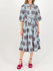 Blutsgeschwister Sukienka "Sneaky Diamond" w kolorze błękitnym ze wzorem rozmiar: S. Niebieskie sukienki Blutsgeschwister, na co dzień, s, bez wzorów, z bawełny, bez kołnierzyka, bez ramiączek, maxi, proste. Za 96.37 zł.