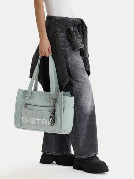 G-Star Raw Torebka CEO-XC8971 Niebieski. Niebieskie shopper G-Star Raw, bez wzorów, z materiału, retro, bez dodatków. Za 199.99 zł.