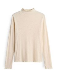 OPUS Koszulka "Suhanna" w kolorze beżowym rozmiar: 44. Brązowe bluzki Opus, bez wzorów, bez kołnierzyka, bez ramiączek. Za 86.99 zł.