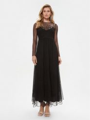 TWINSET Sukienka wieczorowa 232TP2101 Czarny Regular Fit. Czarne sukienki Twinset, bez wzorów, z syntetyku, wizytowe, bez kołnierzyka, bez ramiączek. Za 1,339.00 zł.