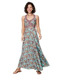 Ipanima Sukienka w kolorze turkusowym rozmiar: 34/36. Niebieskie sukienki Ipanima, na co dzień, bez wzorów, klasyczne, bez kołnierzyka, bez ramiączek, maxi, proste. Za 78.99 zł.