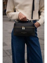 Maison héritage PARIS Skórzana torebka "Simos" w kolorze czarnym - 25 x 22 x 10 cm rozmiar: onesize. Czarne torby na ramię Maison héritage PARIS, bez wzorów, z materiału, przez ramię, bez dodatków. Za 362.85 zł.