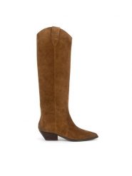 Badura Kowbojki V365-206 Brązowy. Brązowe kozaki Badura, ze skóry, bez obcasa, na słupku, bez zapięcia. Za 549.99 zł.