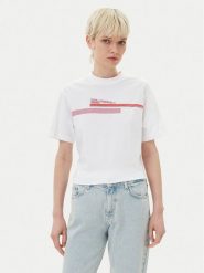Karl Lagerfeld Jeans T-Shirt A2W17032 Biały Relaxed Fit. Białe t-shirty Karl Lagerfeld Jeans, l, bez wzorów, z bawełny, bez kołnierzyka, bez ramiączek. Za 179.99 zł.