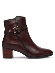 Pikolinos Botki Calafat W1Z-8914 Brązowy ciemny. Brązowe botki Pikolinos, bez wzorów, ze skóry, bez obcasa, na słupku, bez zapięcia. Za 759.99 zł.