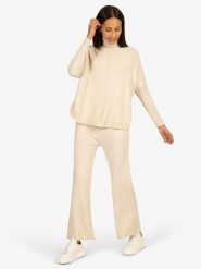 APART 2-częściowy zestaw w kolorze kremowym rozmiar: 40. Brązowe golfy Apart, bez wzorów, bez ramiączek. Za 278.45 zł.