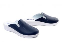 Inblu 50-34 104 blu, klapki damskie. Niebieskie klapki Inblu, bez wzorów, ze skóry ekologicznej, bez obcasa, na koturnie. Za 73.90 zł.