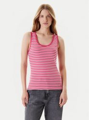 United Colors Of Benetton Top 30YSDH010 Różowy Regular Fit. Czerwone topy United Colors of Benetton, l, bez wzorów, z bawełny, bez kołnierzyka, bez ramiączek. Za 59.99 zł.