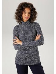 Aniston Koszulka w kolorze granatowo-białym rozmiar: 42. Niebieskie bluzki Aniston, bez wzorów, bez kołnierzyka, bez ramiączek. Za 61.45 zł.