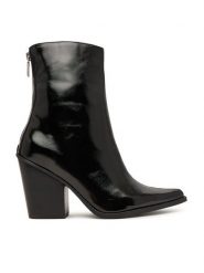 Aldo Botki Norelle 14163439 Czarny. Czarne botki Aldo, bez wzorów, ze skóry, bez obcasa, na słupku, bez zapięcia. Za 679.99 zł.