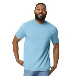 Koszulka Unisex Dla Dorosłych Softstyle Midweight. Niebieskie bluzki GILDAN, m, bez wzorów, sportowe, bez kołnierzyka, bez ramiączek. Za 33.99 zł.