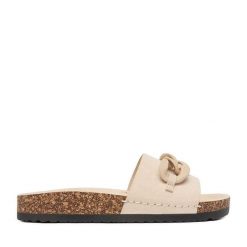 Klapki JENNY. Brązowe klapki Jenny, bez wzorów, bez obcasa. Za 69.99 zł.