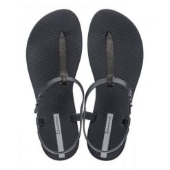 Japonki basenowe damskie Ipanema Class Classy. Szare klapki Ipanema, z aplikacjami, z materiału, bez obcasa. Za 97.44 zł.