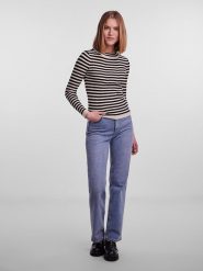 Pieces Sweter w kolorze beżowo-czarnym rozmiar: XL. Brązowe swetry Pieces, s, bez wzorów, z wiskozy, bez ramiączek. Za 61.60 zł.