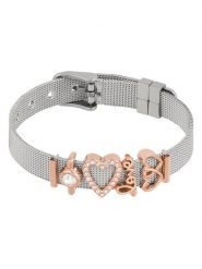 U.S. Polo Assn. Bransoletka z elementami ozdobnymi rozmiar: onesize. Szare bransoletki U.S. Polo Assn., z kryształem, metalowe. Za 108.99 zł.