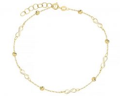 Złota bransoletka - nieskończoności, kulki. Żółte bransoletki Apart, złote. Za 499.00 zł.