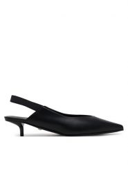 Max Mara Sandały Slingy 2514521111600 Czarny. Czarne sandały Max Mara, bez wzorów, ze skóry, bez obcasa, na szpilce, bez zapięcia. Za 2,499.00 zł.