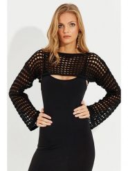 Cool & Sexy Koszulka w kolorze czarnym rozmiar: onesize. Czarne bluzki Cool & Sexy, bez wzorów, bez kołnierzyka, bez ramiączek. Za 39.99 zł.