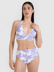 4F Góra od bikini damska - fioletowa L. Fioletowe szorty 4f, bez wzorów, z elastanu, eleganckie. Za 79.99 zł.